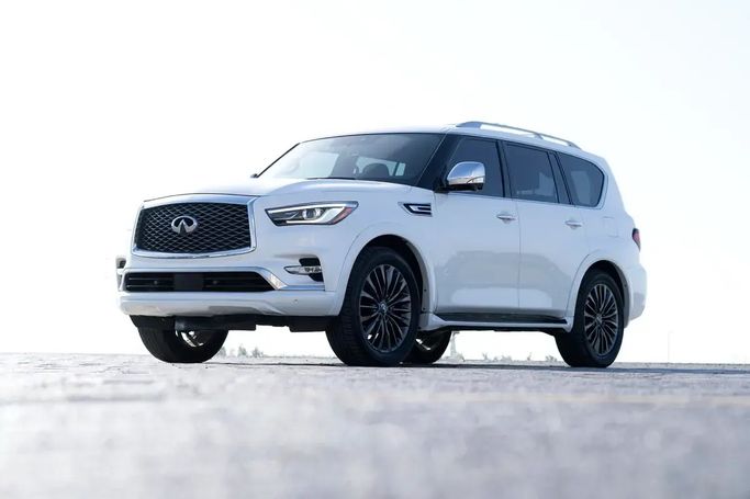 Подержанный Infiniti QX80 I (Z62) Рестайлинг 3, 5.6 л, 2024 в ОАЭ, Аджман от AMG Cars Белый цвет. Американская | AUTO.AE | Объявление #278667