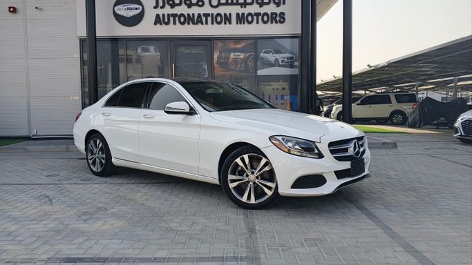 Used Mercedes-Benz C-Class 300 IV (W205), 2.0 l, 2016 in UAE, Ajman by AUTONATION MOTORS, White color. American Specs | AUTO.AE | Listing #279156