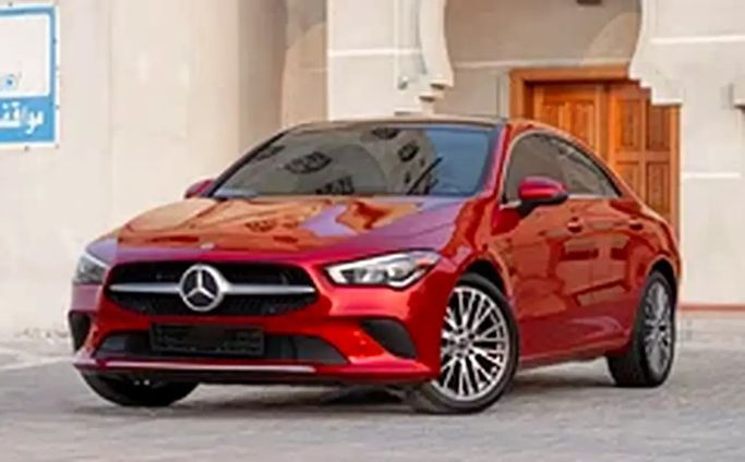 Подержанный Mercedes-Benz CLA 250 II (C118, X118), 2.0 л, 2023 в ОАЭ, Аджман от AMG Cars Красный цвет. Американская | AUTO.AE | Объявление #278656