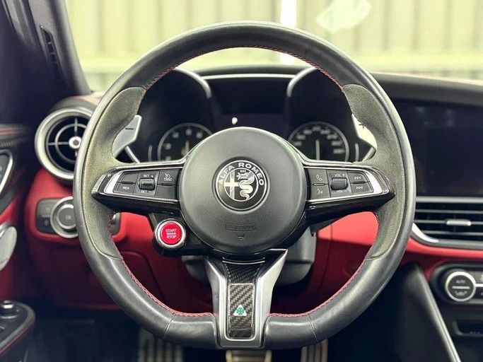 Used Alfa Romeo Giulia II (952) Facelift, 2.9 l, 2021 in Dubai by Zeus Motors, Red color. GCC Specs | AUTO.AE