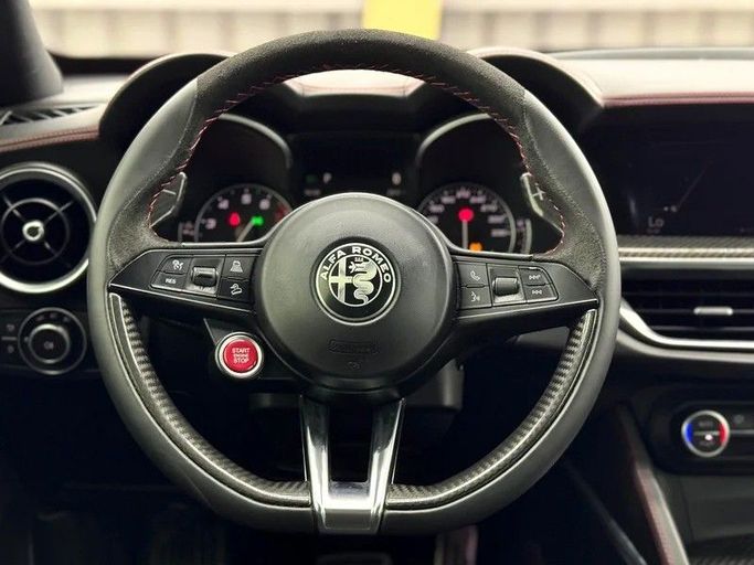 Used Alfa Romeo Stelvio I, 2.9 l, 2018 in Dubai by Zeus Motors, Red color. GCC Specs | AUTO.AE