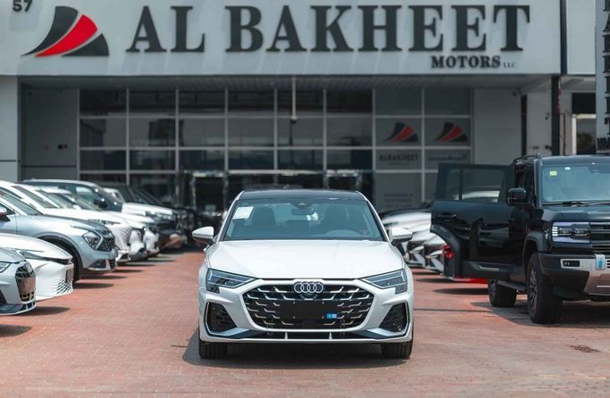 New Audi A3 35 TFSI IV (8Y) Facelift, 1.5 l, 2025 in Dubai by Albakheet Motors, White color. Chinese Specs | AUTO.AE
