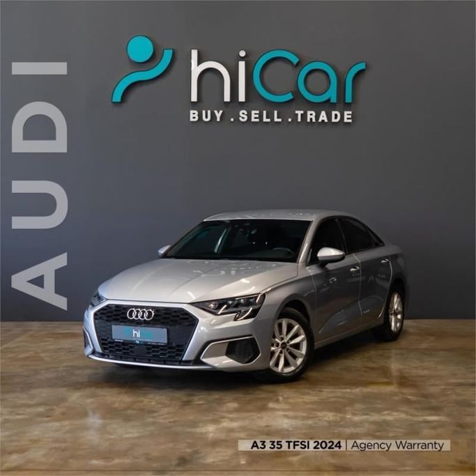 Подержанный Audi A3 35 TFSI IV (8Y), 1.5 л, 2024 в Дубае от Hi Car Approved Pre-Owned Cars Showroom Серебристый цвет. GCC | AUTO.AE