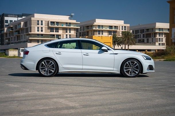 Audi A5 L III (B10), 2025  sedan l for rent in Dubai by ACR DXB, white color | AUTO.AE