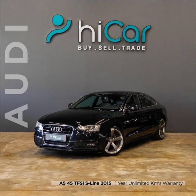 مستعملة Audi A5 45 TFSI I (8T) فيس ليفت I (8T), 2.0 l, 2015 في في دبي من Hi Car Approved Pre-Owned Cars Showroom، اللون أسود.  | AUTO.AE | إعلان #264407