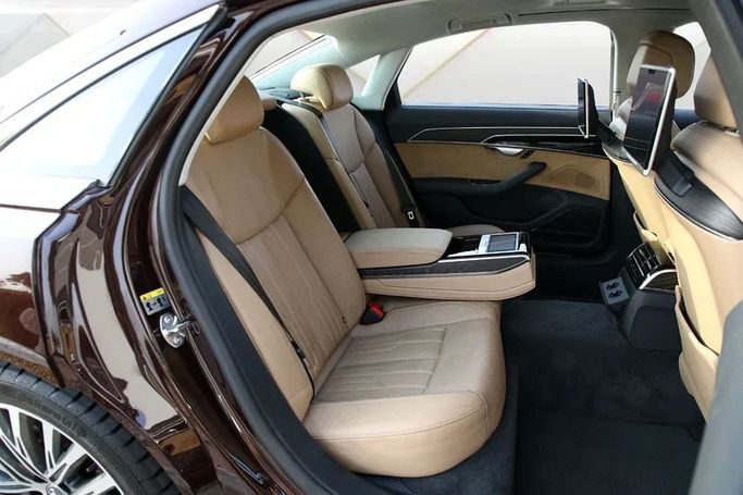 Used Audi A8 Long 55 TFSI IV (D5), 3.0 l, 2019 in Dubai by Mohammad Alkarak Motors, Maroon color. GCC Specs | AUTO.AE