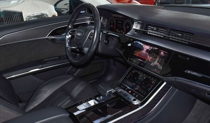 Used Audi A8 Long 55 TFSI IV (D5), 3.0 l, 2019 in Dubai by Quatro Motors, Blue color.  | AUTO.AE