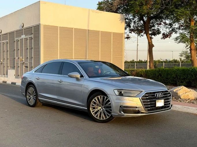 Used Audi A8 55 TFSI IV (D5), 3.0 l, 2018 in Dubai by Space Motors, Silver color. GCC Specs | AUTO.AE