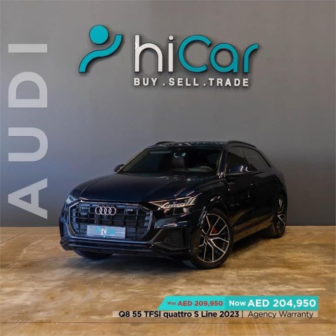 Подержанный Audi Q8 55 TFSI I (4M) Рестайлинг, 3.0 л, 2023 в Дубае от Hi Car Approved Pre-Owned Cars Showroom Тёмно-синий цвет. GCC | AUTO.AE | Объявление #264438