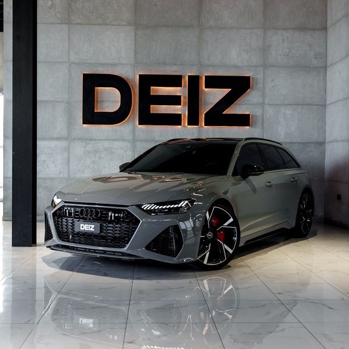 Audi RS 6 IV (C8), 2021 sport wagon 5 doors for rent in Dubai by DEIZ, grey color | AUTO.AE