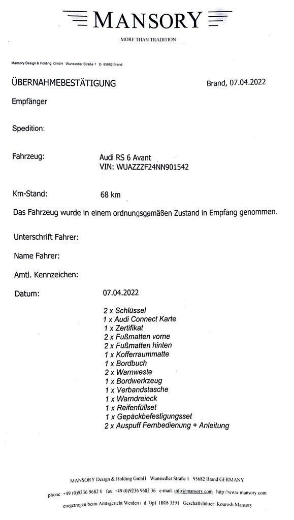 Подержанный Audi RS 6 MANSORY P720 IV (C8), 4 л, 2022 в Дубае от Al Faris Motors Черный цвет. Европейская | AUTO.AE