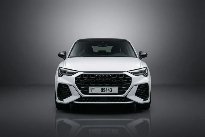 Audi RS Q3 II (F3), 2023  suv 5 dr. for rent in Dubai by Rotana Star Rent a Car, white color | AUTO.AE