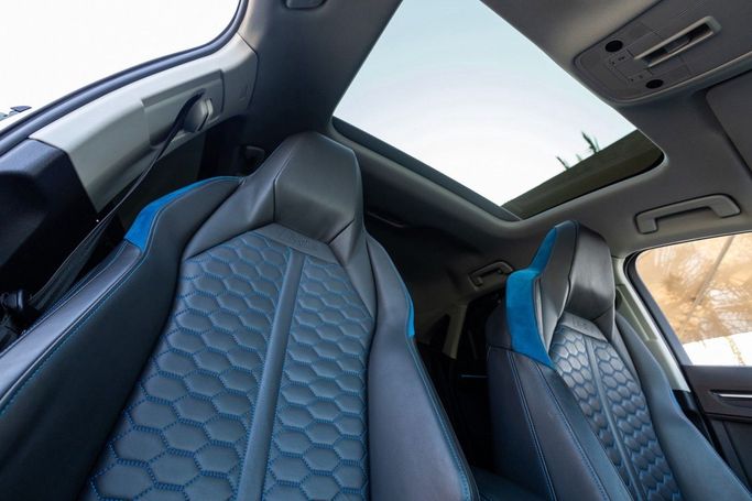 Used Audi RS Q3 Sportback II (F3), 2.5 l, 2022 in Dubai by Linda Cars, White color. GCC Specs | AUTO.AE