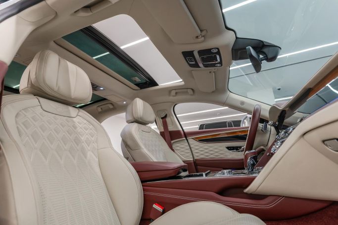 Bentley Flying Spur III, 2020 business sedan for rent in Dubai by POF RENTAL, silver color | AUTO.AE