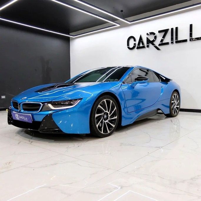 Used BMW i8 I, 1.5 l, 2016 in Dubai by Carzilla Motors, Light Blue color. European Specs | AUTO.AE