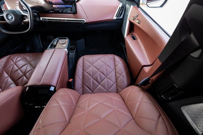 Used BMW iX xDrive50 I (I20), 2023 in Dubai by Linda Cars, White color. GCC Specs | AUTO.AE