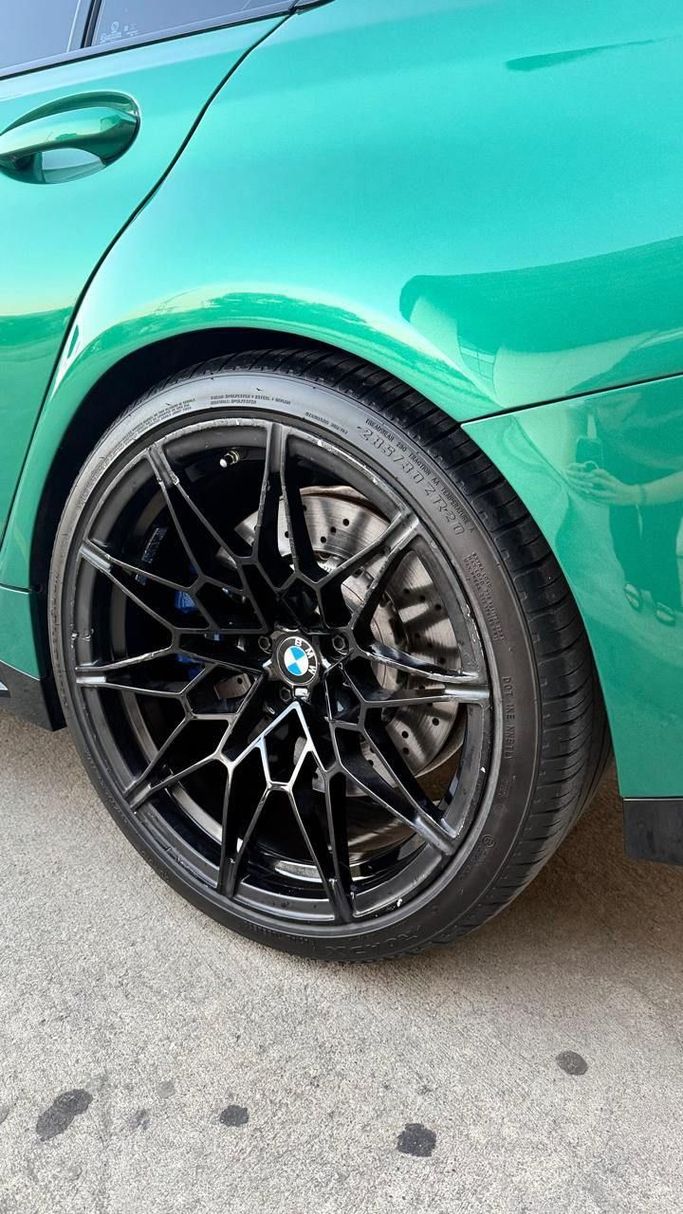 Подержанный BMW M3 Competition Package VI (G80), 3.0 л, 2022 в Дубае Зеленый цвет. Американская | AUTO.AE