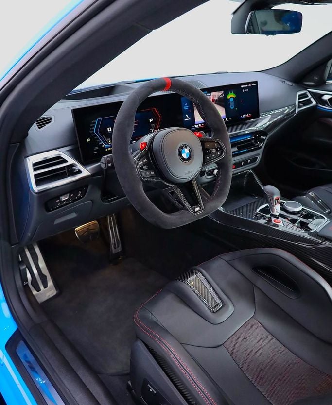 New BMW M4 CS G82/G83 Facelift, 3.0 l, 2025 in Dubai, Light Blue color.  | AUTO.AE