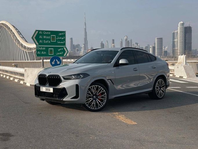 BMW X6 40i III (G06) Facelift, 2025 business suv 5 dr. for rent in Dubai by Lite Rent, grey color | AUTO.AE
