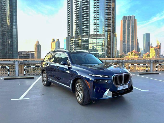 BMW X7 40i I (G07) Facelift, 2024 business suv 5 dr. for rent in Dubai by Lite Rent, blue color | AUTO.AE