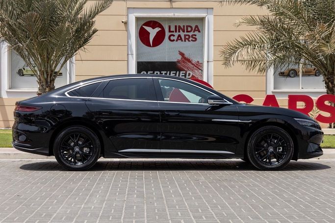 New BYD Han I Facelift, 1.5 l, 2024 in Dubai by Linda Cars, Black color. Chinese Specs | AUTO.AE