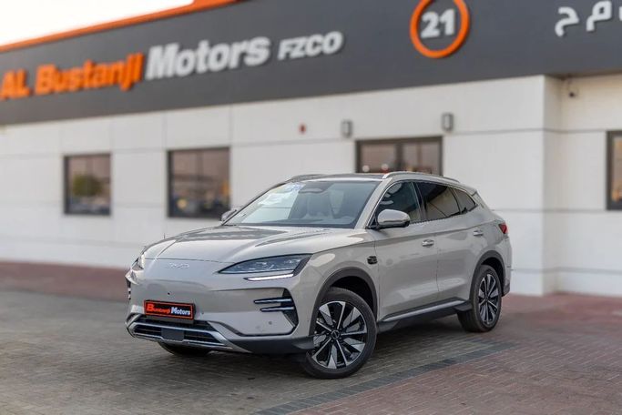 New BYD Song Plus I Facelift, 2025 in Dubai by Albustanji Motors FZCO, Beige color.  | AUTO.AE