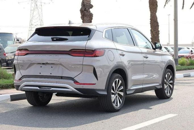 New BYD Song Plus I Facelift, 2025 in Dubai by Top Euro Cars, Beige color.  | AUTO.AE