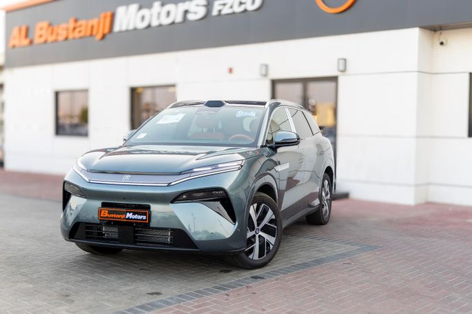 New BYD Tang L, 2025 in Dubai by Albustanji Motors FZCO, Teal color. GCC Specs | AUTO.AE