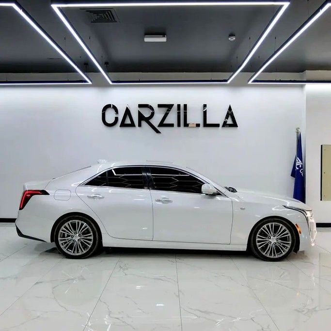 Used Cadillac CT4 I, 2.0 l, 2020 in Dubai by Carzilla Motors, White color. GCC Specs | AUTO.AE