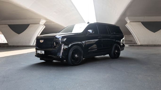 Cadillac Escalade V, 2023 business suv 5 dr. for rent in Dubai by AVA car rental, black color | AUTO.AE