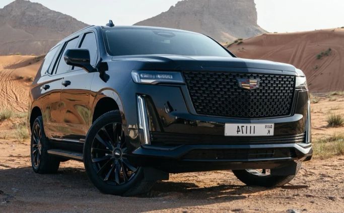 Cadillac Escalade V, 2021 business suv 5 dr. for rent in Dubai by Royal Dream, black color | AUTO.AE