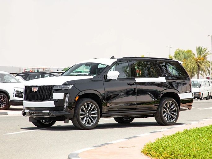 New Cadillac Escalade V, 6.2 l, 2024 in Dubai by World Center Motors FZE, Black color. GCC Specs | AUTO.AE