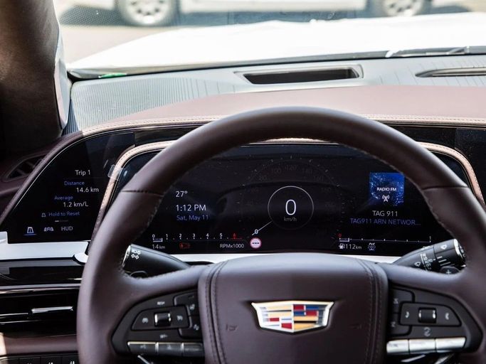 New Cadillac Escalade V, 6.2 l, 2024 in Dubai by World Center Motors FZE, Black color. GCC Specs | AUTO.AE