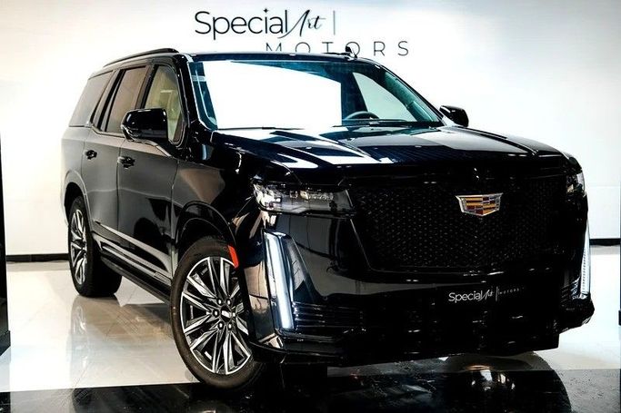 New Cadillac Escalade ESV V, 6.2 l, 2024 in Dubai by Special Art Motors, Black color. European Specs | AUTO.AE
