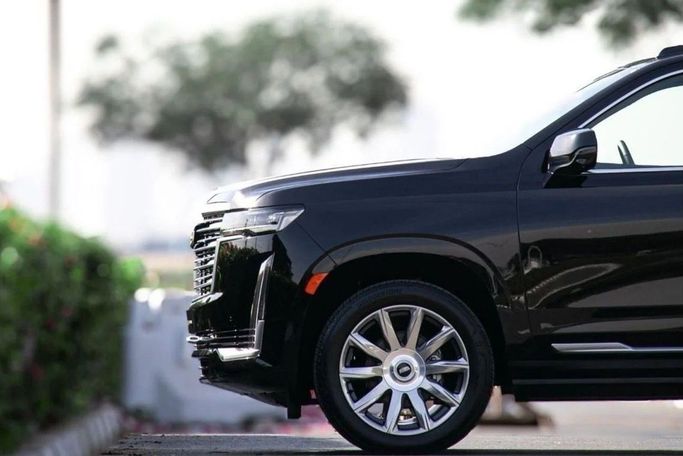 New Cadillac Escalade V, 6.2 l, 2023 in Dubai by Atlantic Motors FZCO, Black color. American Specs | AUTO.AE