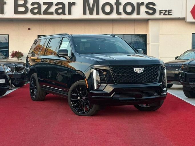 Новый Cadillac Escalade 600 V Рестайлинг, 6.2 л, 2025 в Дубае от Alif Bazar Motors Черный цвет. Канадская | AUTO.AE