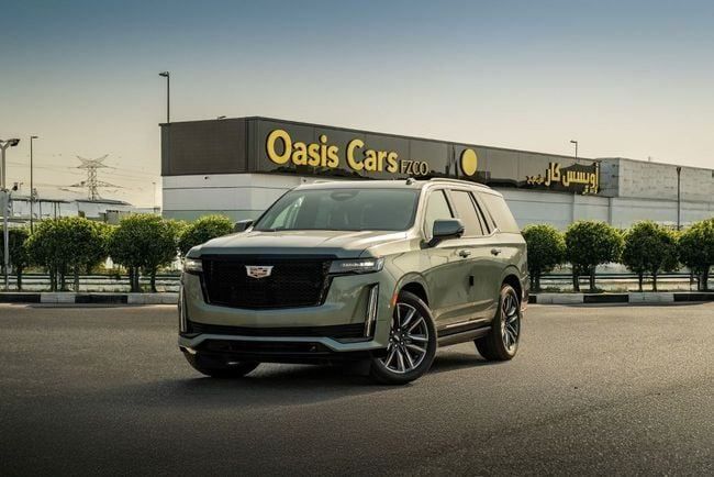 New Cadillac Escalade V, 6.2 l, 2023 in Dubai by OASIS CARS, Green color. European Specs | AUTO.AE