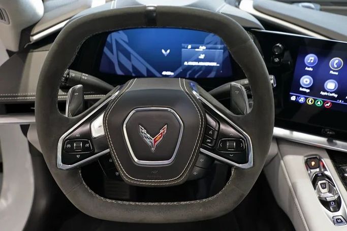 Used Chevrolet Corvette Stingray C8, 6.2 l, 2023 in Dubai by Mohammad Alkarak Motors, White color. European Specs | AUTO.AE
