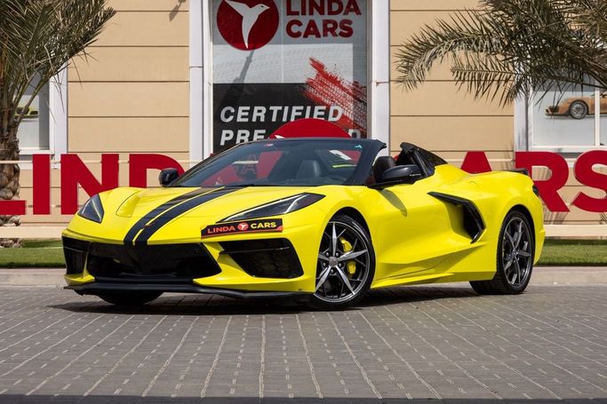 Used Chevrolet Corvette Stingray C8, 6.2 l, 2022 in Dubai by Linda Cars, Yellow color. GCC Specs | AUTO.AE