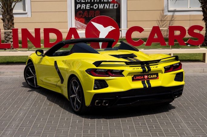 Used Chevrolet Corvette Stingray C8, 6.2 l, 2022 in Dubai by Linda Cars, Yellow color. GCC Specs | AUTO.AE
