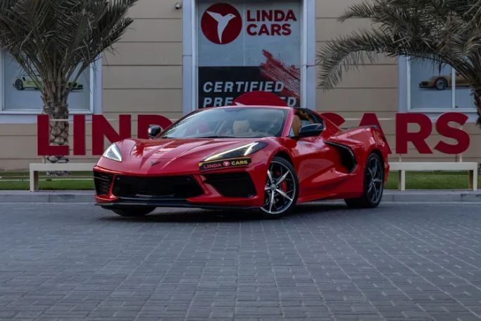 Подержанный Chevrolet Corvette 3LT C8, 6.2 л, 2021 в Дубае от Linda Cars Красный цвет. GCC | AUTO.AE | Объявление #267017