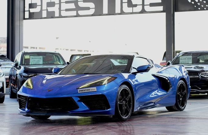 مستعملة Chevrolet Corvette Stingray C8, 6.2 l, 2021 في في دبي من Prestige motors، اللون أزرق. المواصفات الأمريكية | AUTO.AE | إعلان #271925