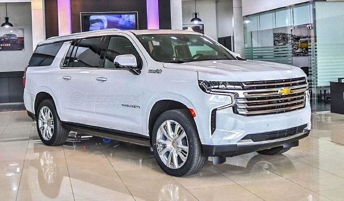 New Chevrolet Suburban XII, 6.2 l, 2023 in Dubai by Segrex Auto, White color. European Specs | AUTO.AE