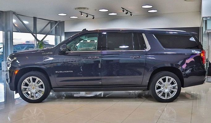 New Chevrolet Suburban XII, 6.2 l, 2023 in Dubai by Segrex Auto, Blue color. European Specs | AUTO.AE
