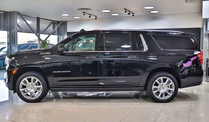 New Chevrolet Suburban XII, 6.2 l, 2023 in Dubai by Segrex Auto, Black color. European Specs | AUTO.AE