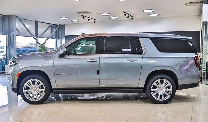 New Chevrolet Suburban XII, 6.2 l, 2023 in Dubai by Segrex Auto, Silver color. European Specs | AUTO.AE