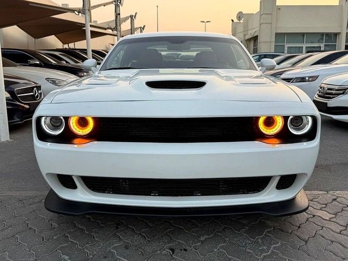 Подержанный Dodge Challenger R_T III Рестайлинг 2, 6.4 л, 2021 в Дубае от Al Qemah Used Cars Белый цвет. Американская | AUTO.AE