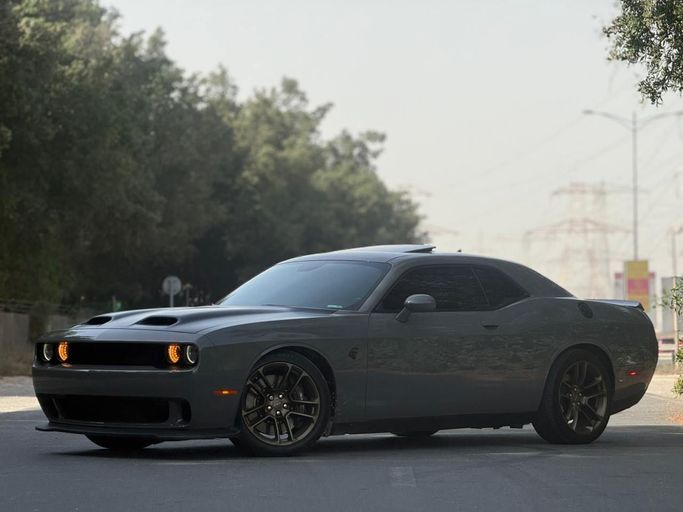 Used Dodge Challenger Hellcat III Facelift 2, 6.2 l, 2023 in Dubai by Prestige Motos (SHJ), Grey color. American Specs | AUTO.AE