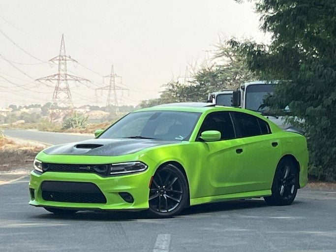 Used Dodge Charger SRT VII (LD) Facelift, 6.4 l, 2019 in Dubai by Prestige motors, Green color. American Specs | AUTO.AE