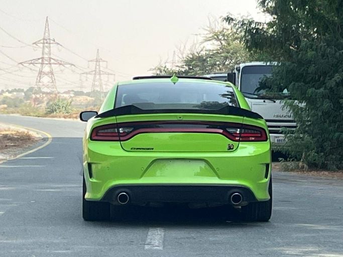 Used Dodge Charger SRT VII (LD) Facelift, 6.4 l, 2019 in Dubai by Prestige motors, Green color. American Specs | AUTO.AE